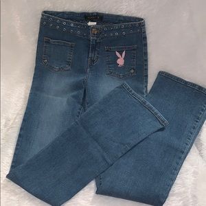 Playboy Stretch Wide-Leg Jeans